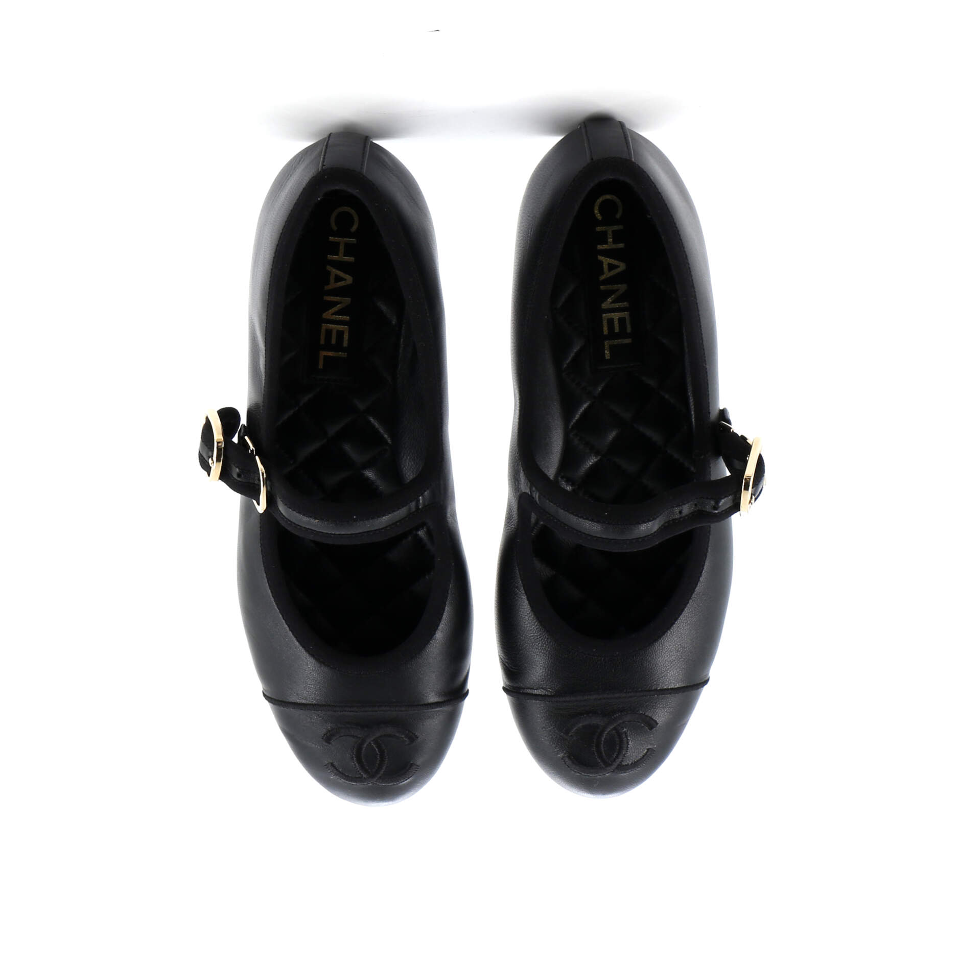 Women's CC Mary Jane Flats Embroidered Leather