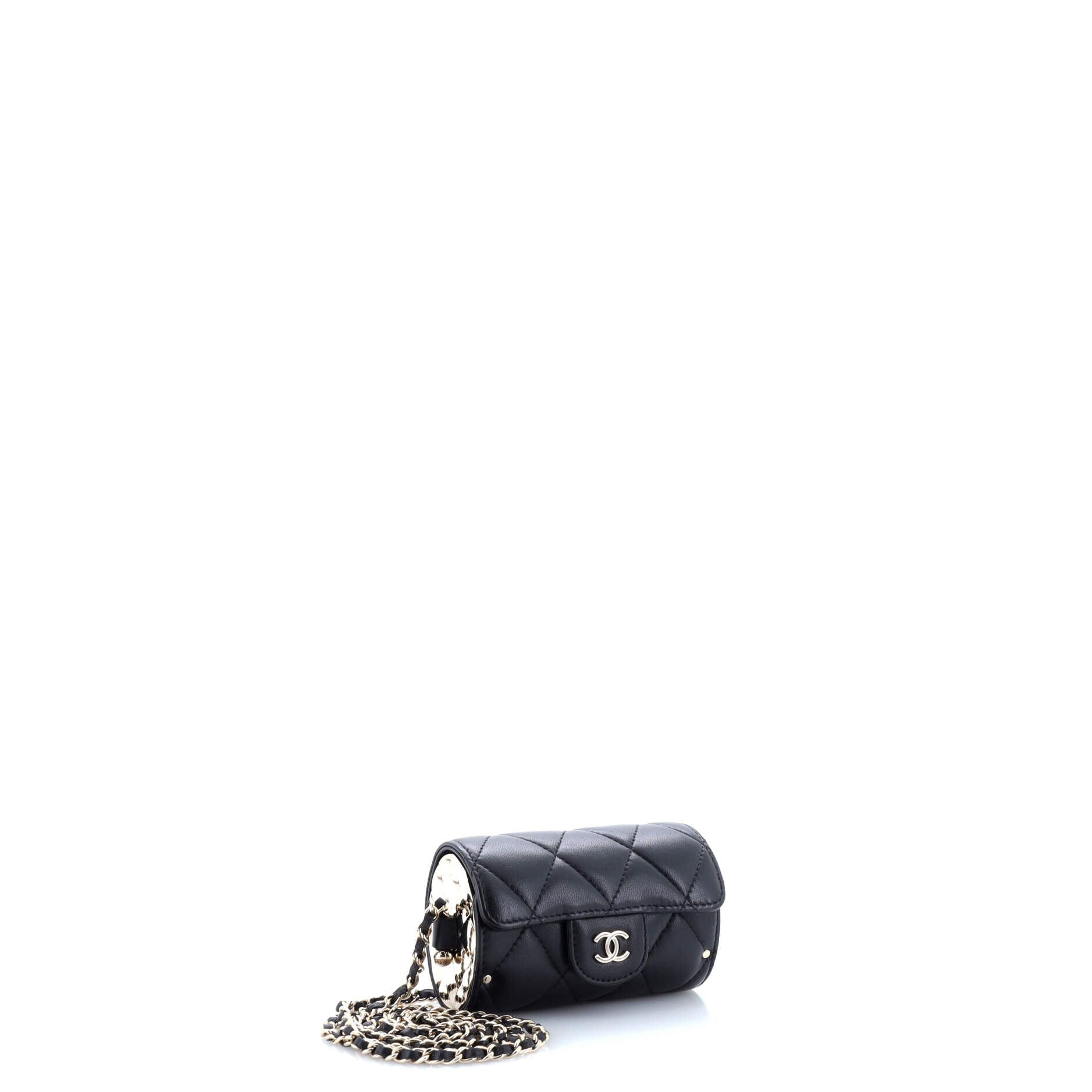 Secret Barrel Chain Bag Quilted Lambskin with Quilted Metal Mini
