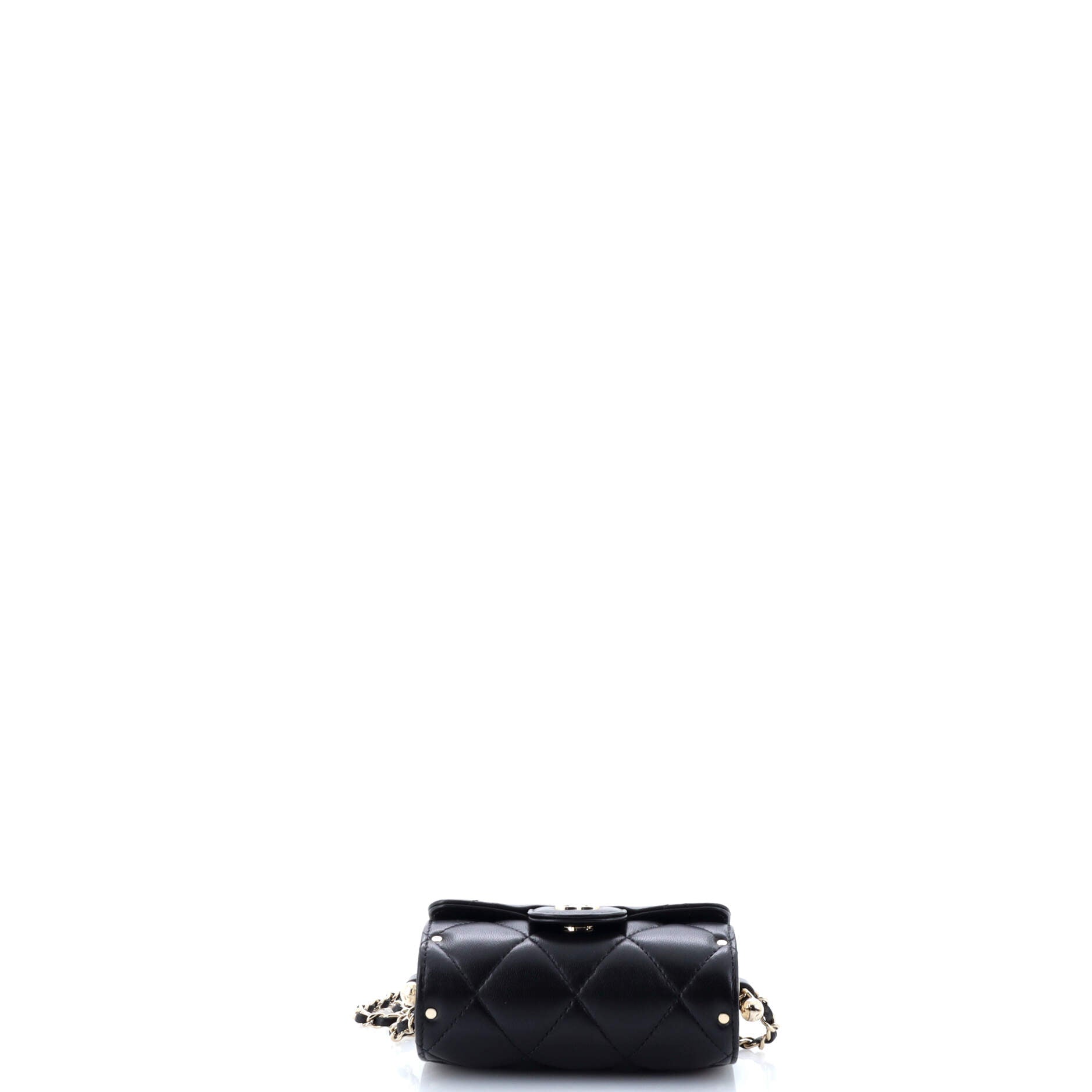 Secret Barrel Chain Bag Quilted Lambskin with Quilted Metal Mini