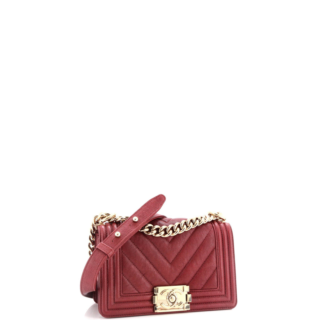 Boy Flap Bag Chevron Caviar Small