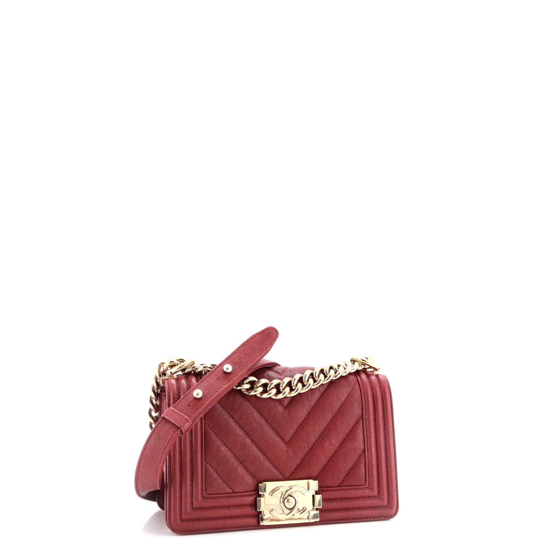 Boy Flap Bag Chevron Caviar Small