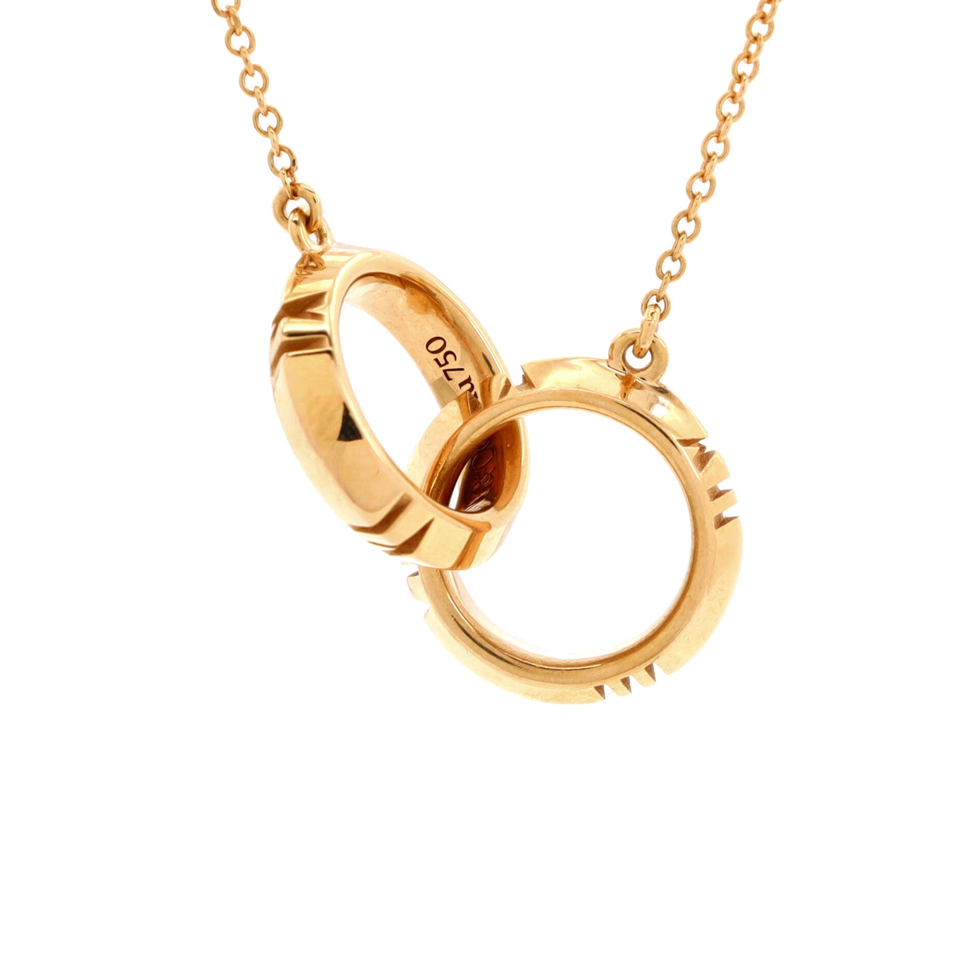 Atlas X Closed Interlocking Pendant Necklace 18K Rose Gold
