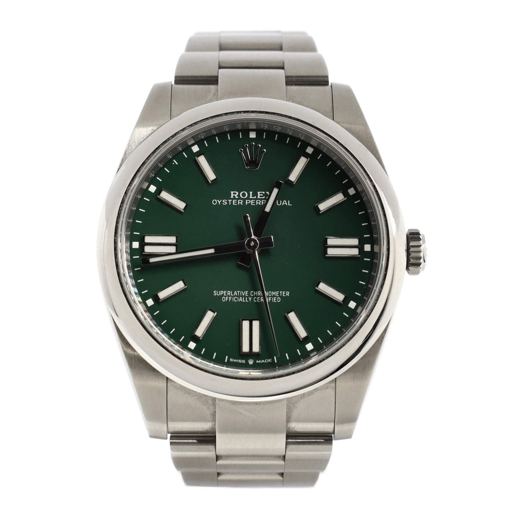 Oyster Perpetual Green Automatic Watch Stainless Steel 41