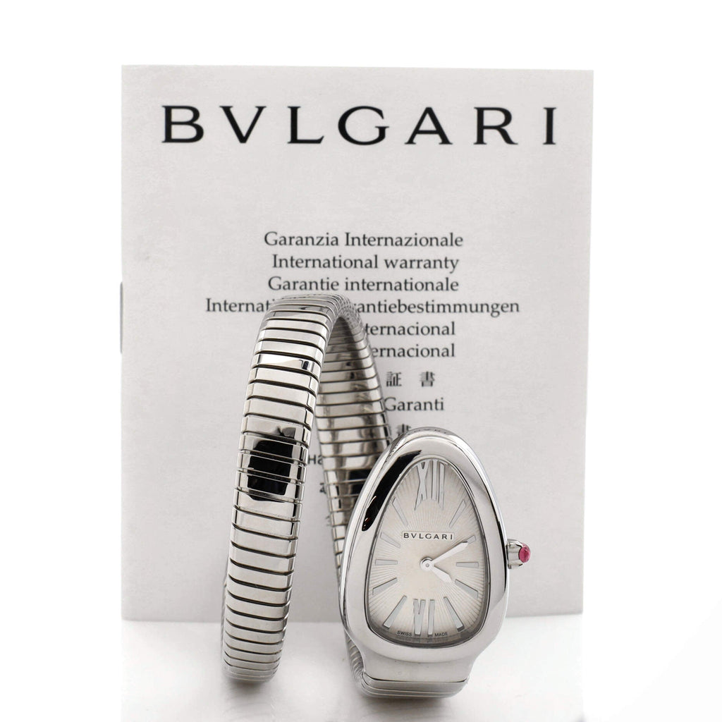 Serpenti Tubogas Single Spiral Quartz Watch Stainless Steel 23