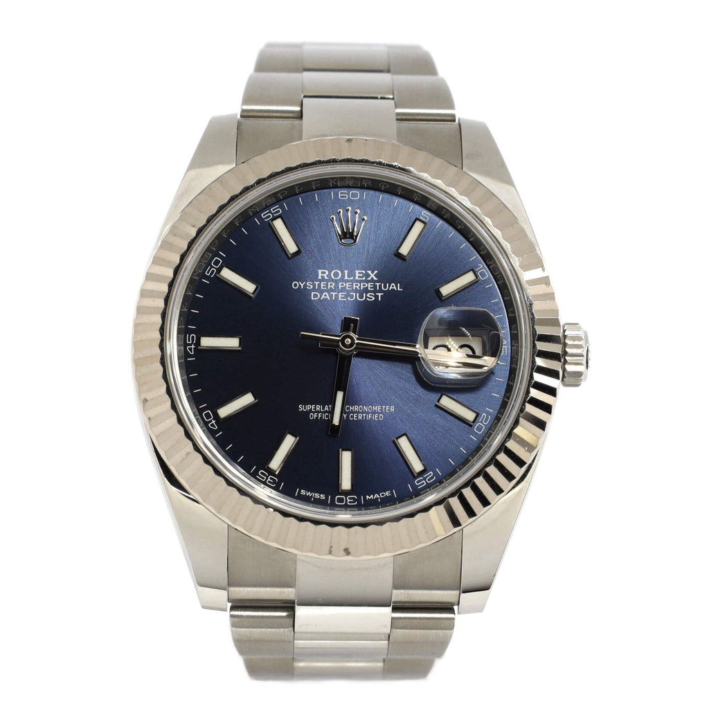 Oyster Perpetual Datejust Automatic Watch Stainless Steel and White Gold 41