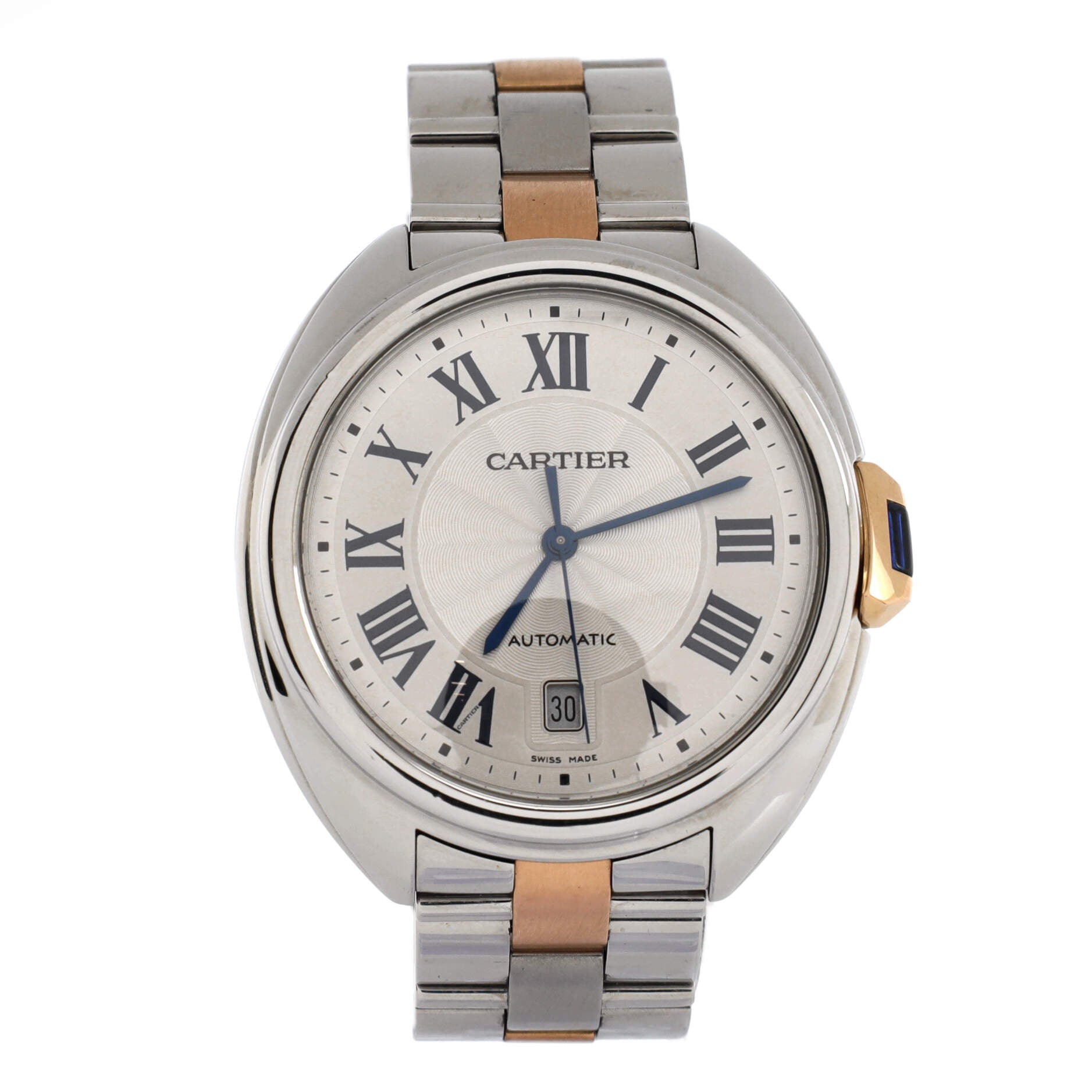 Cle de Cartier Automatic Watch Stainless Steel and Rose Gold 40