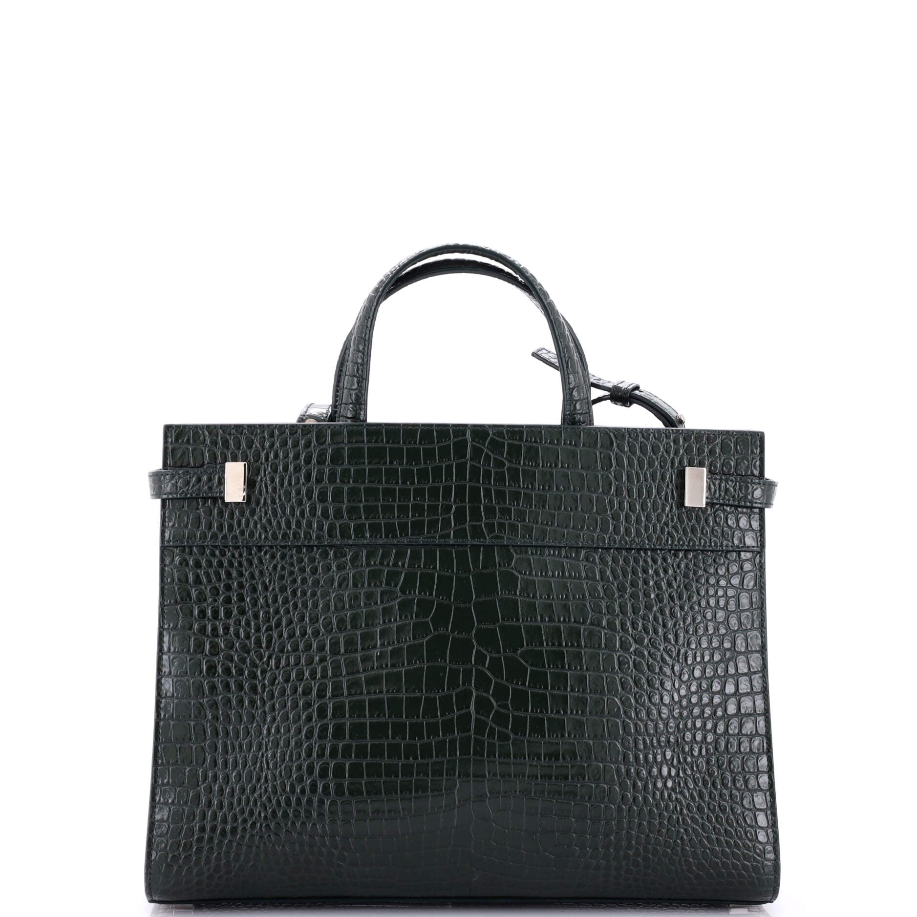 Manhattan Tote Crocodile Embossed Leather Small