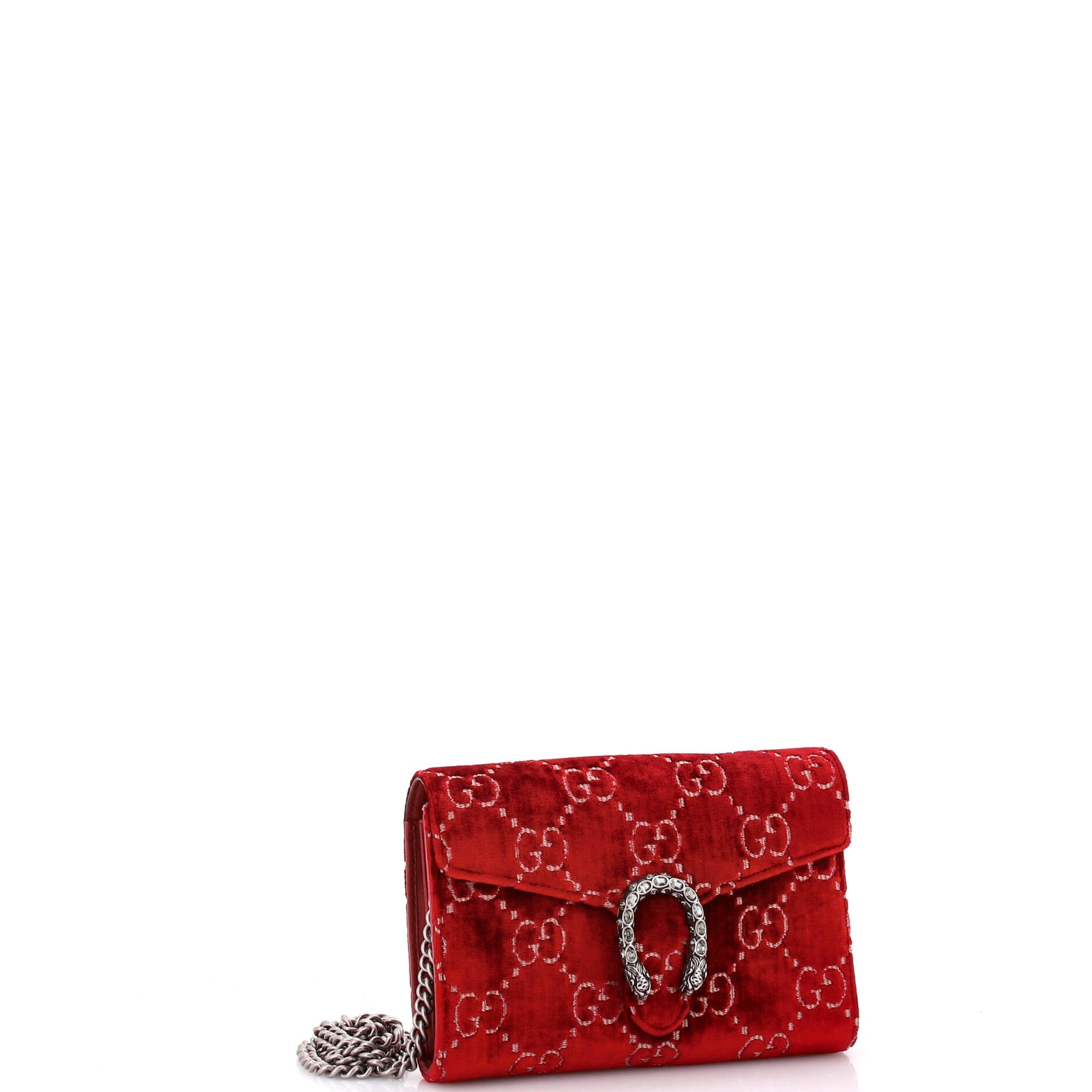 Dionysus Chain Wallet GG Velvet Small
