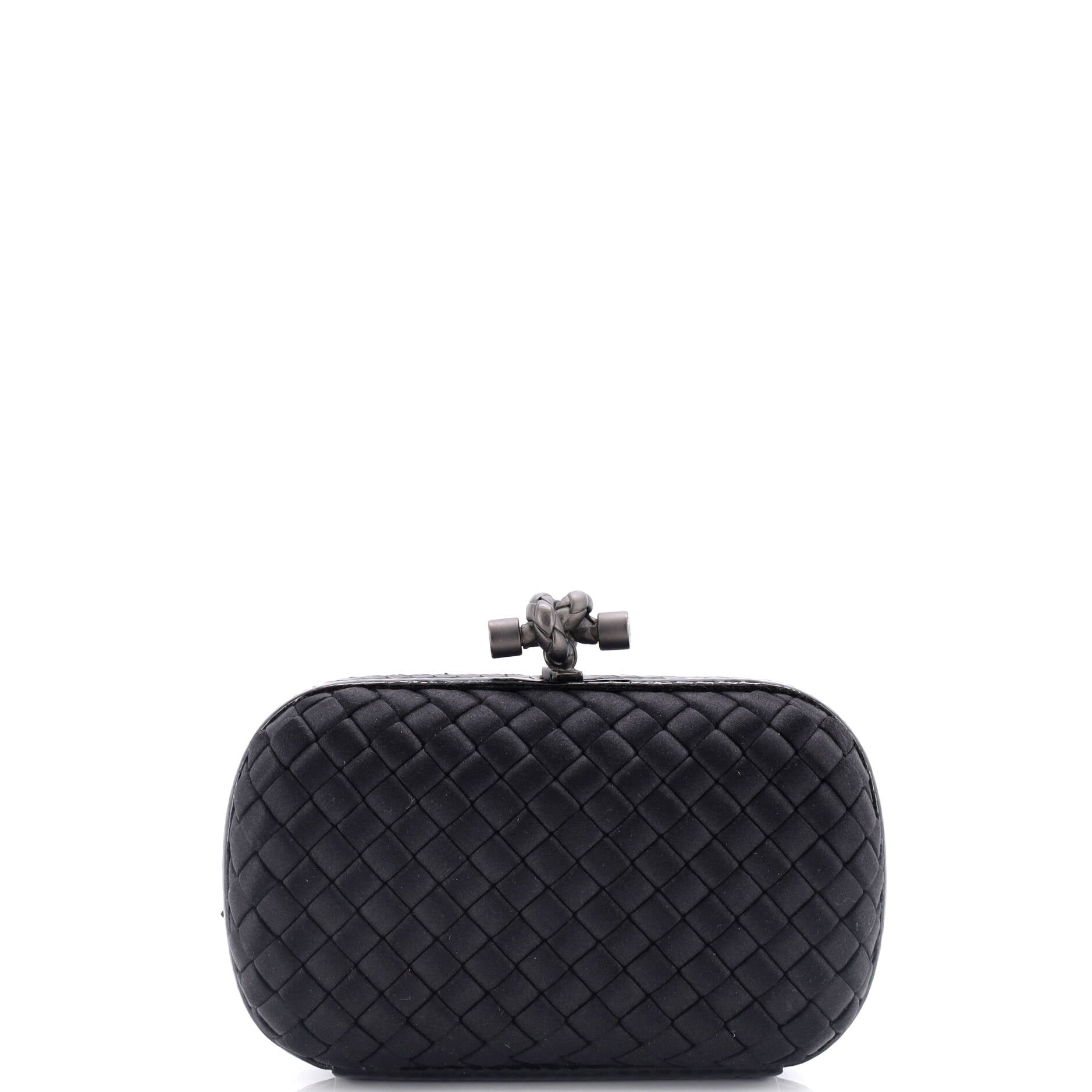Box Knot Clutch Intrecciato Satin Small