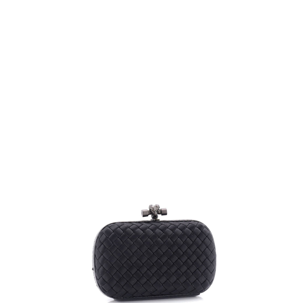 Box Knot Clutch Intrecciato Satin Small