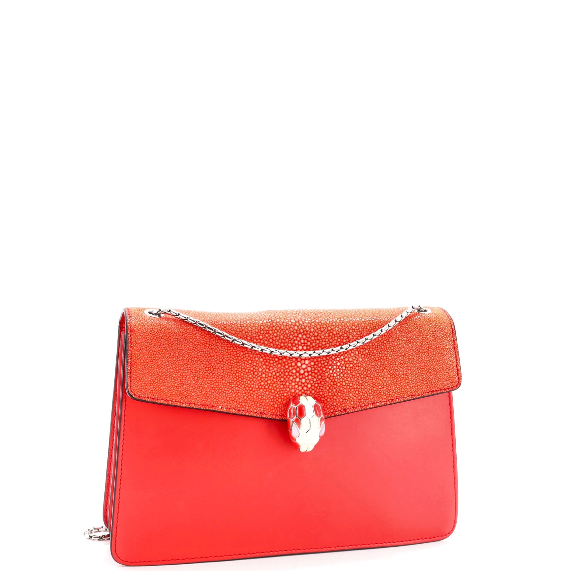Serpenti Forever Shoulder Bag Leather and Stingray Medium