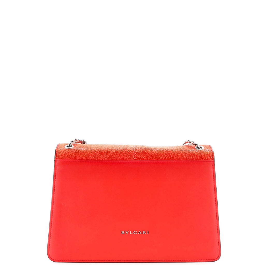 Serpenti Forever Shoulder Bag Leather and Stingray Medium