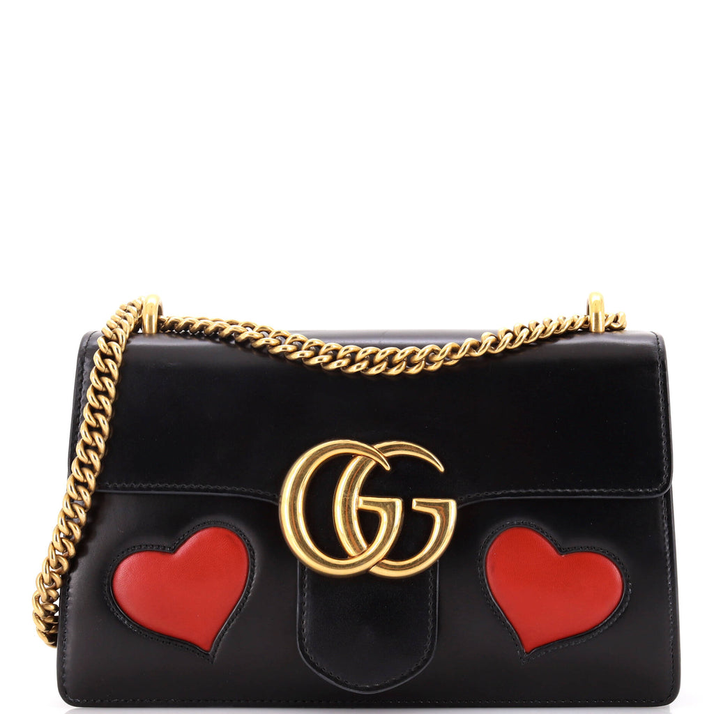 Marmont Chain Shoulder Bag Patchwork Leather Medium
