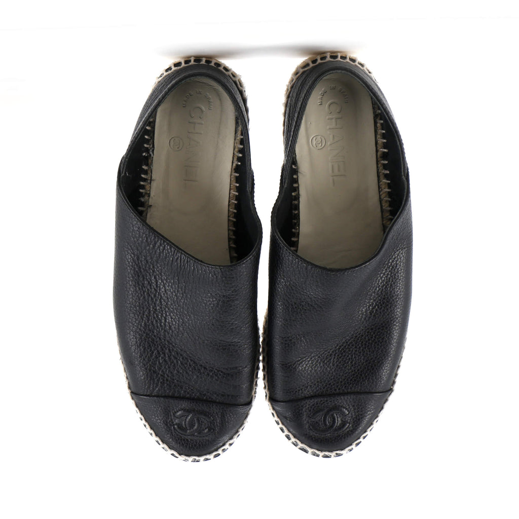 Women's CC Cap Toe Espadrilles Leather