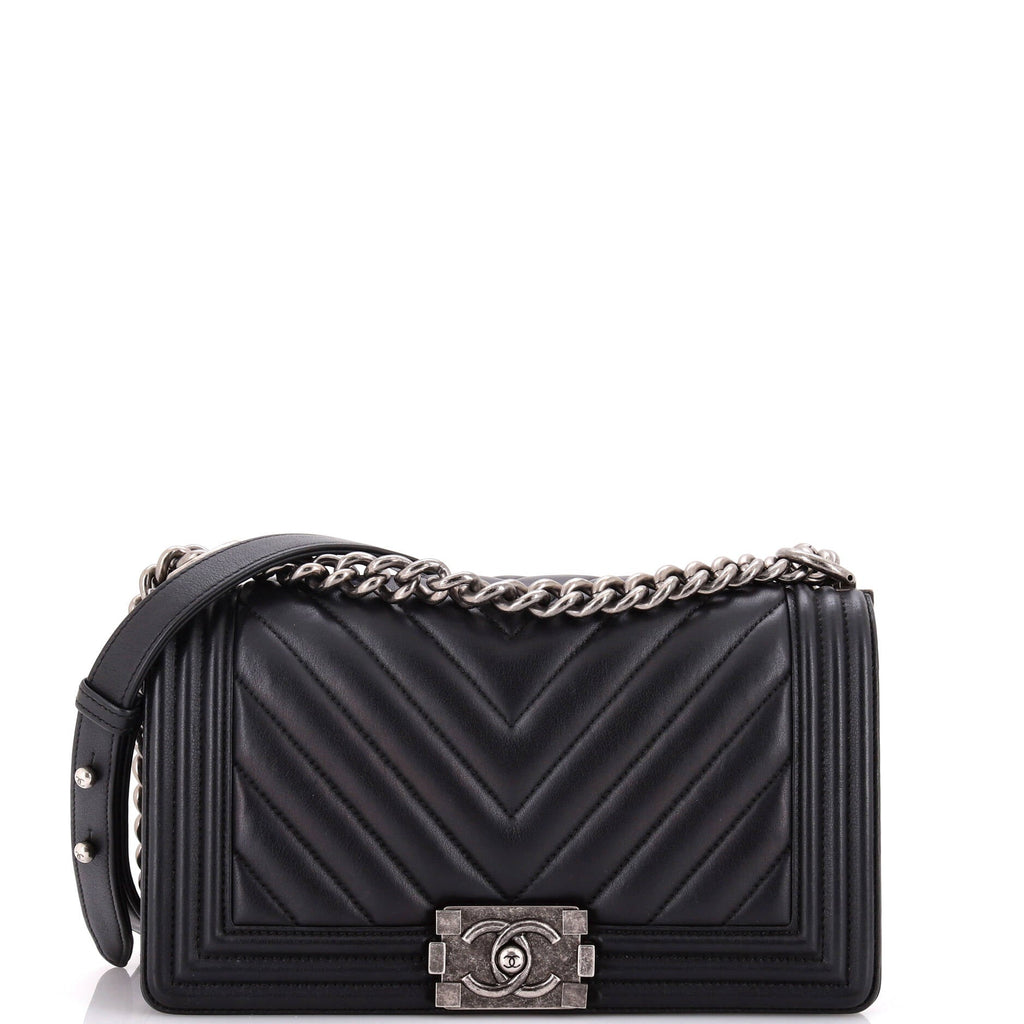 Boy Flap Bag Chevron Lambskin Old Medium
