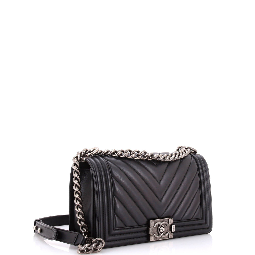 Boy Flap Bag Chevron Lambskin Old Medium