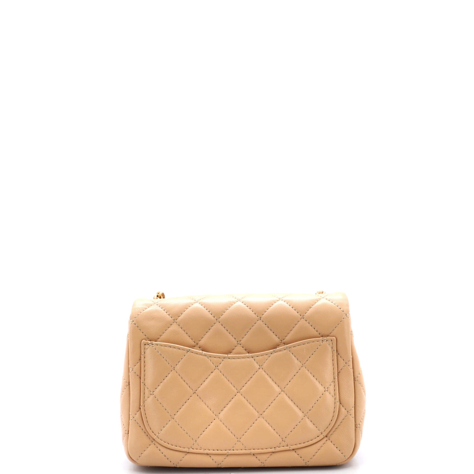 Pearl Crush Square Flap Bag Quilted Lambskin Mini