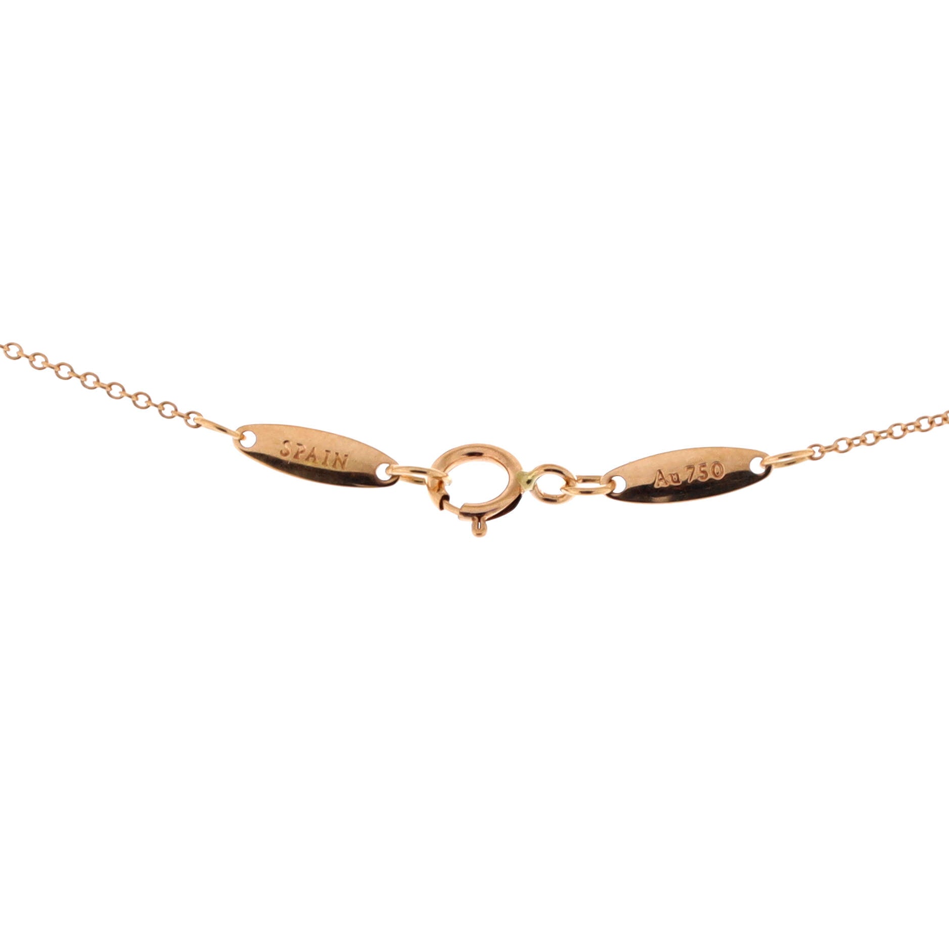 Elsa Peretti Open Heart Pendant Necklace 18K Rose Gold 7mm
