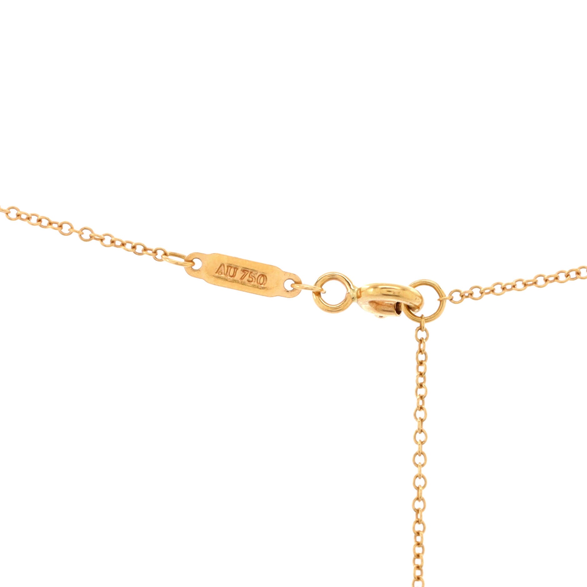 T Smile Pendant Necklace 18K Rose Gold Large