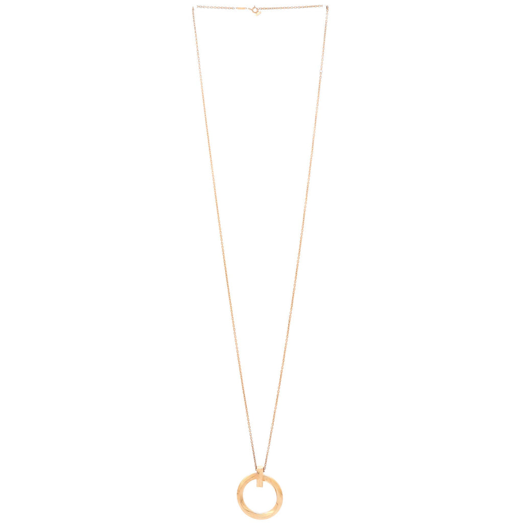 T1 Circle Pendant Necklace 18K Rose Gold Large