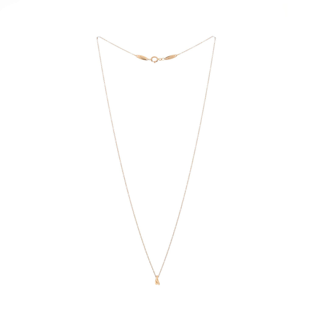 Elsa Peretti Open Heart Pendant Necklace 18K Rose Gold 7mm