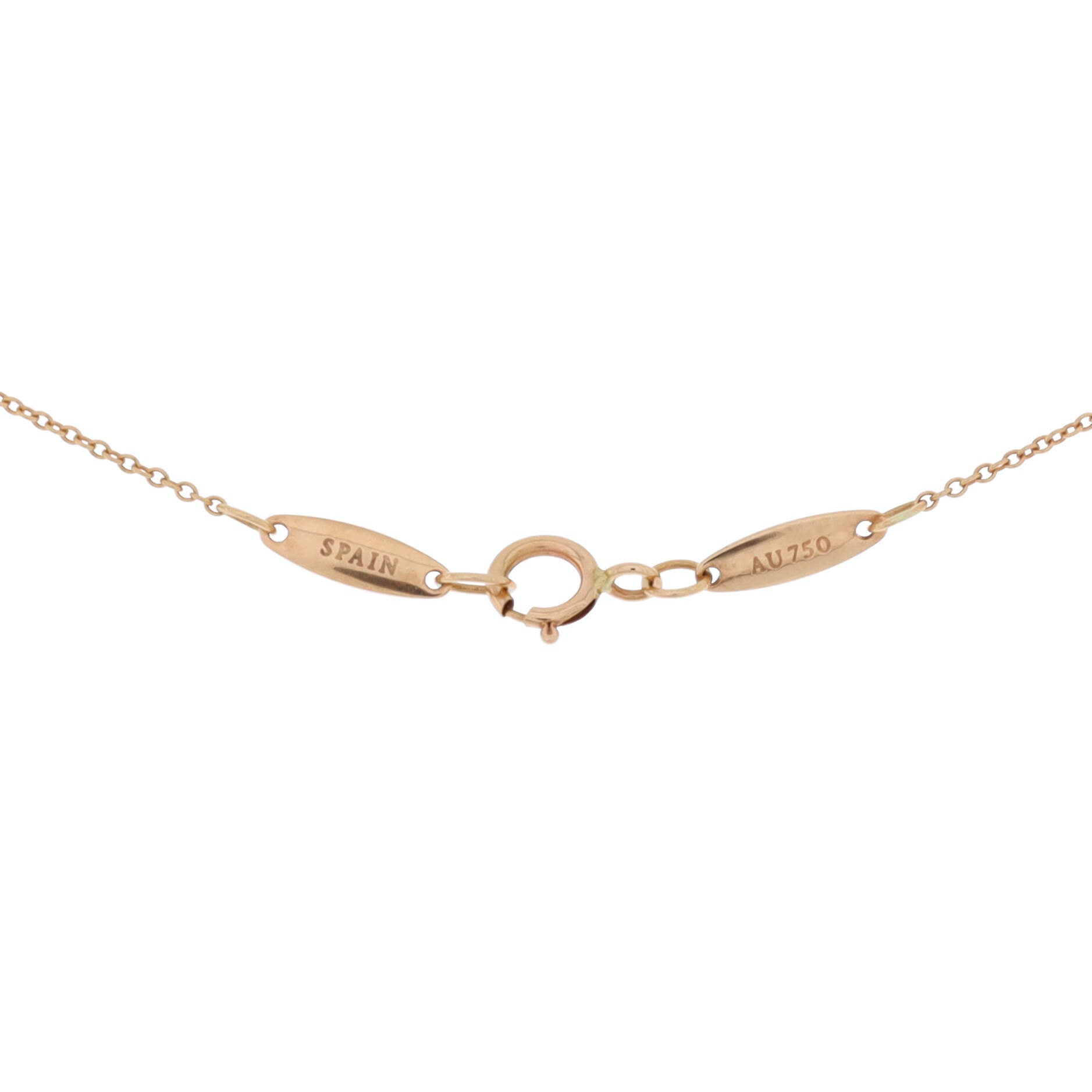 Elsa Peretti Open Heart Pendant Necklace 18K Rose Gold 7mm