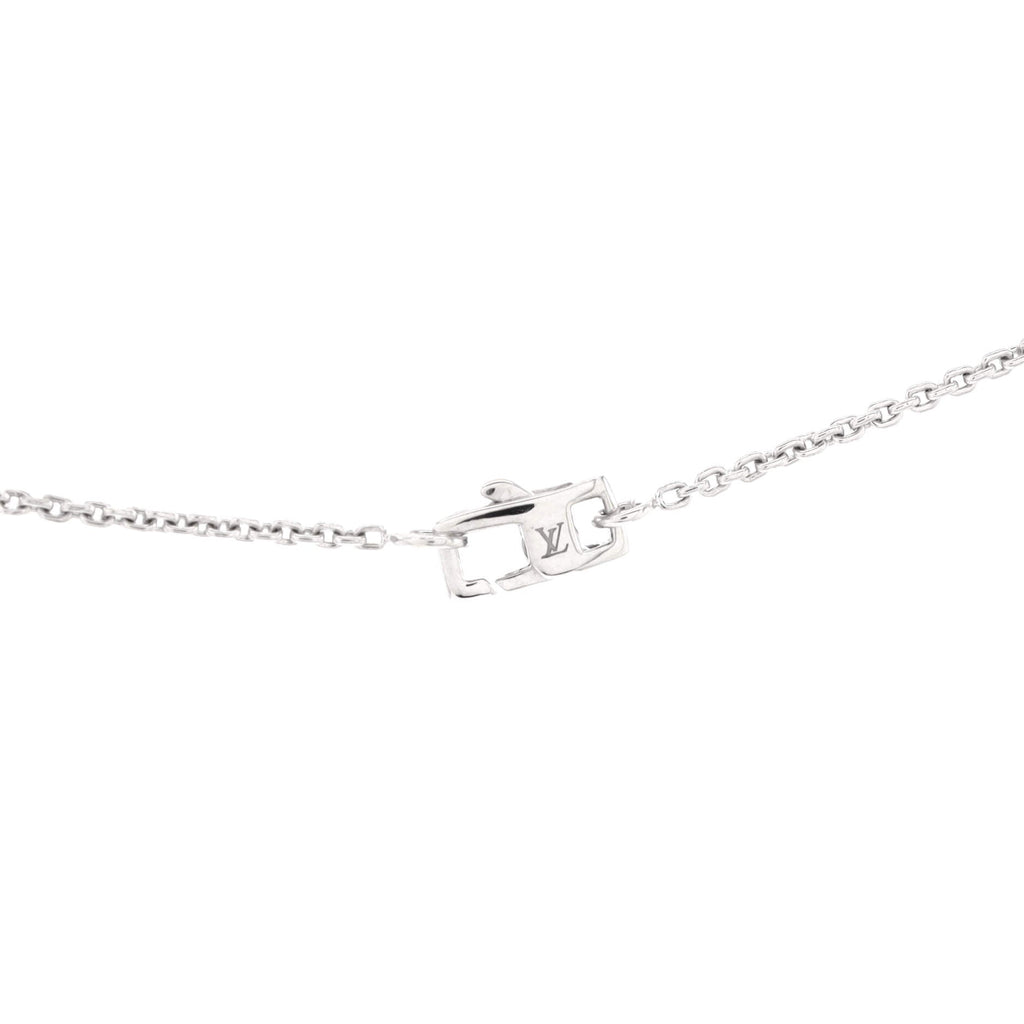 Idylle Blossom LV Pendant Necklace 18K White Gold with Diamond