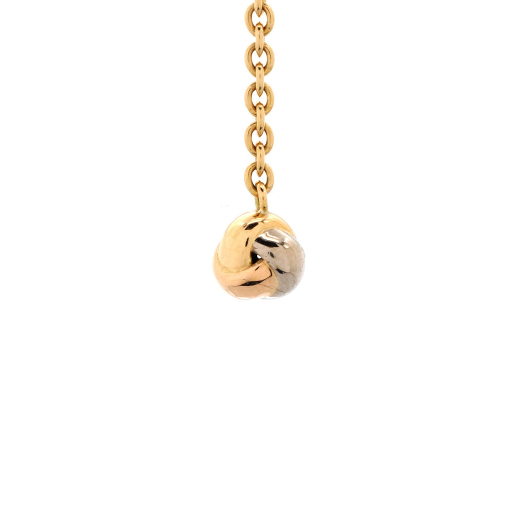 Baby Trinity Drop Pendant Necklace 18K Tricolor Gold