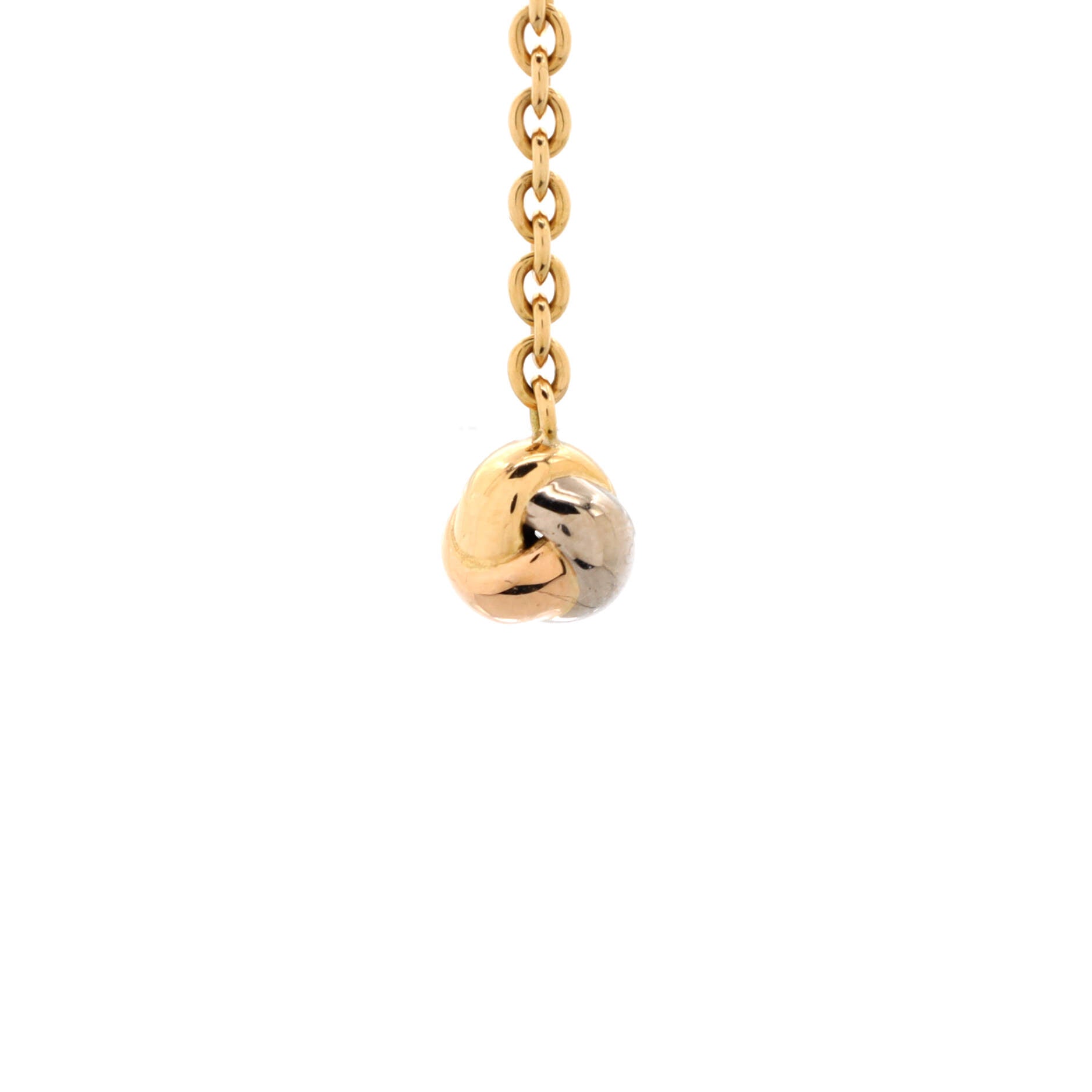 Baby Trinity Drop Pendant Necklace 18K Tricolor Gold