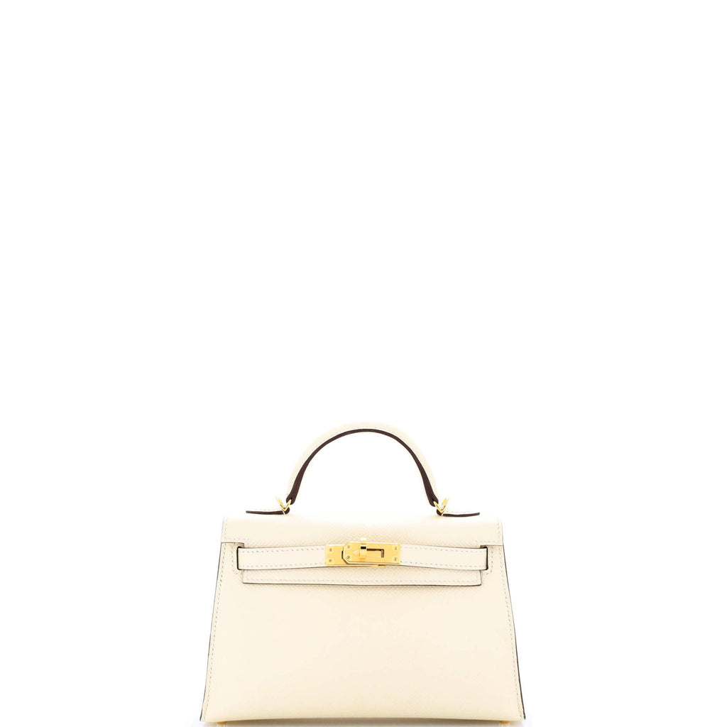 Kelly Mini II Bag Light Epsom with Gold Hardware 20