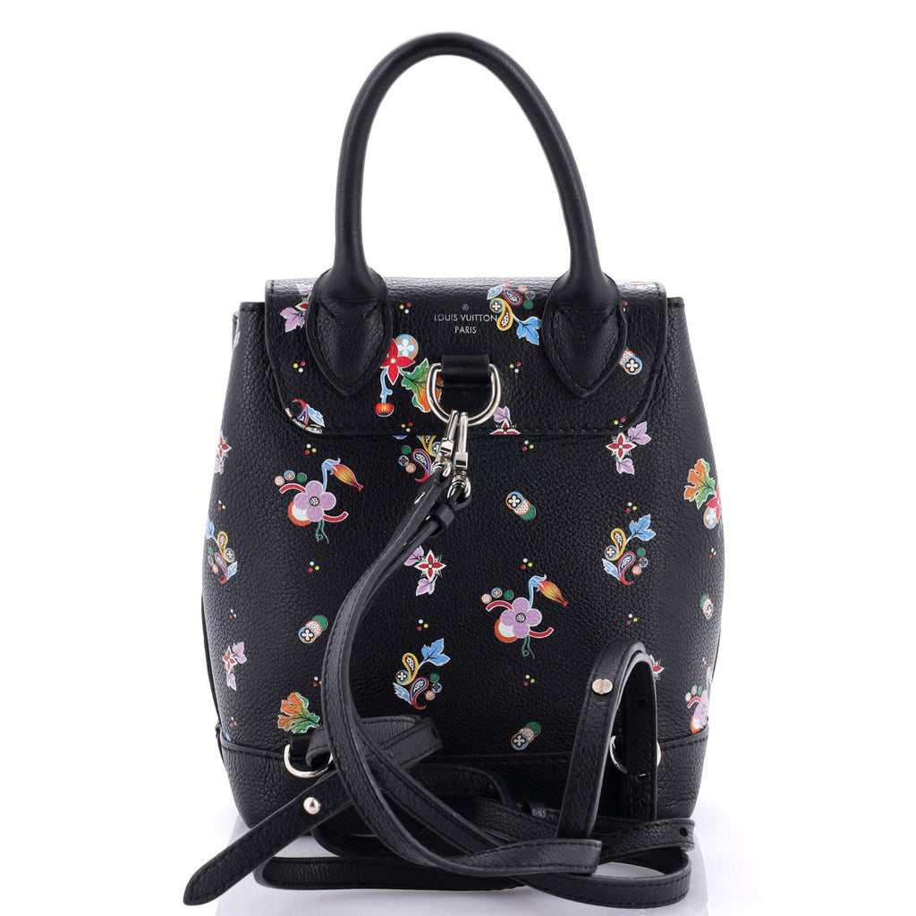Louis Vuitton Lockme Backpack Floral Printed Leather Mini