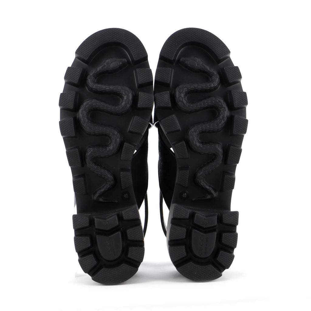 Women's Lug Sole Platform Slingback Sandals GG Canvas