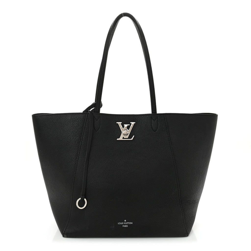 Calfskin Lockme Cabas  Black