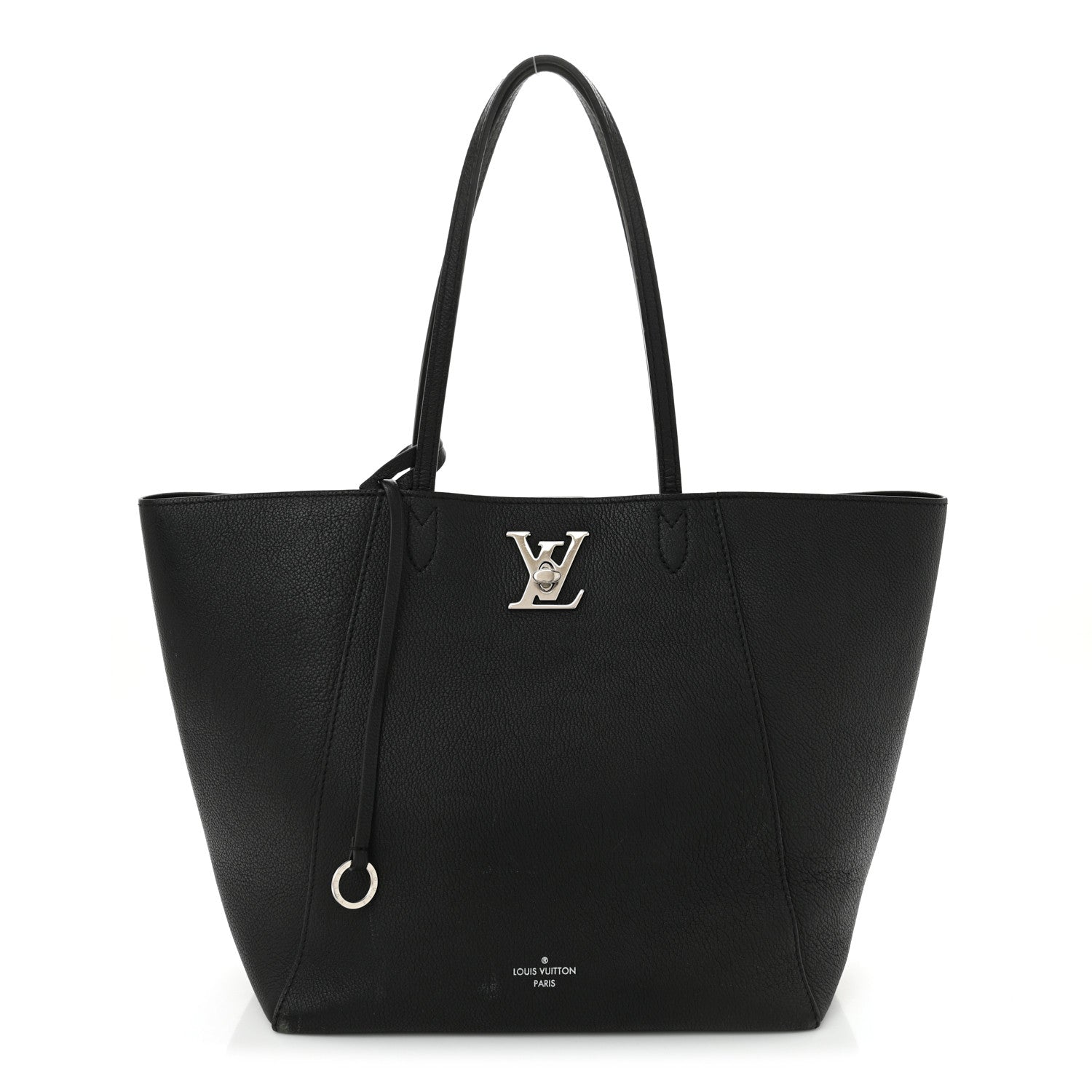 Calfskin Lockme Cabas  Black