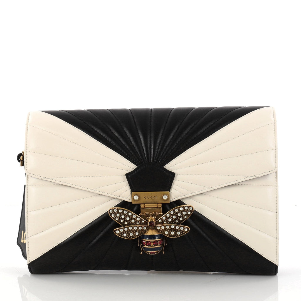 Queen Margaret Clutch Colorblock Leather