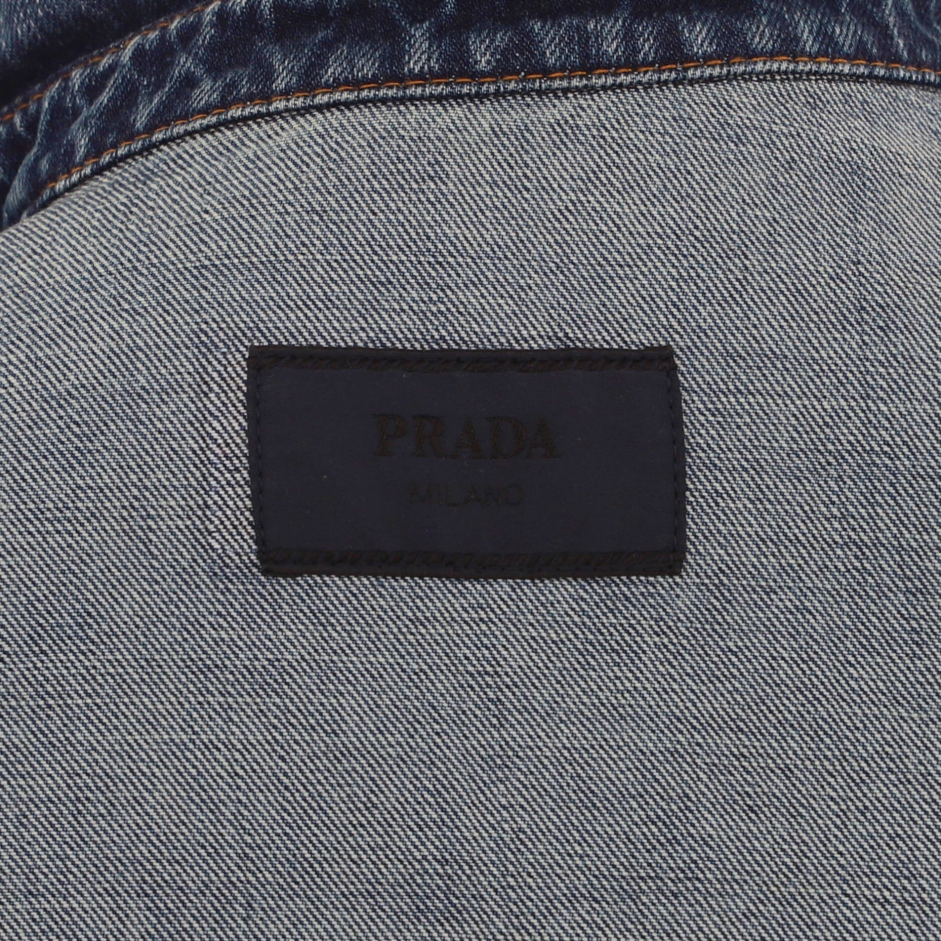 Men's Triangle Logo Shirt Jacket Denim