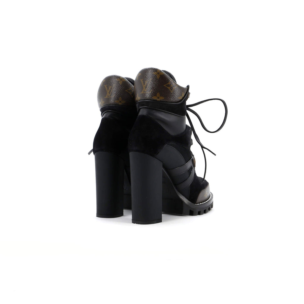 Women's Star Trail Ankle Boots Monogram Canvas and Leather with Suede