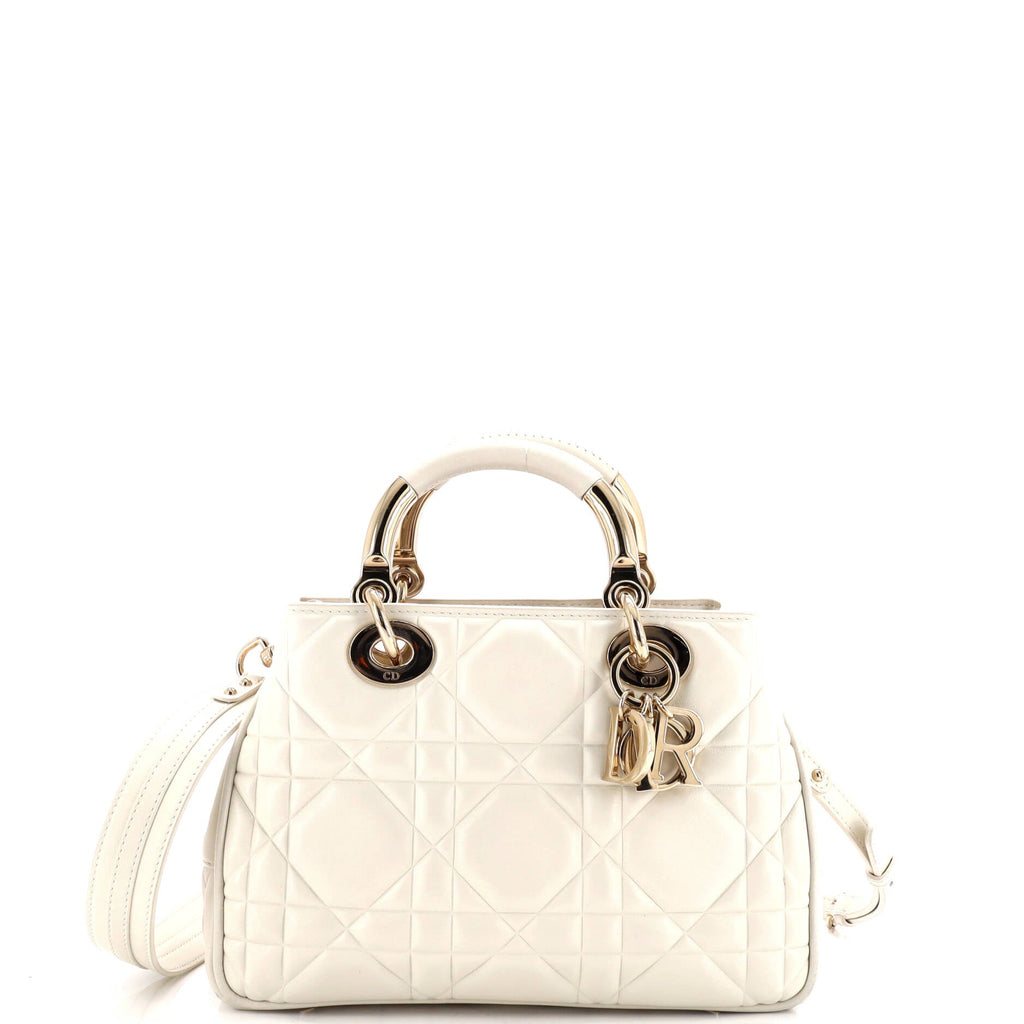 Lady 95.22 Bag Cannage Embossed Leather Small