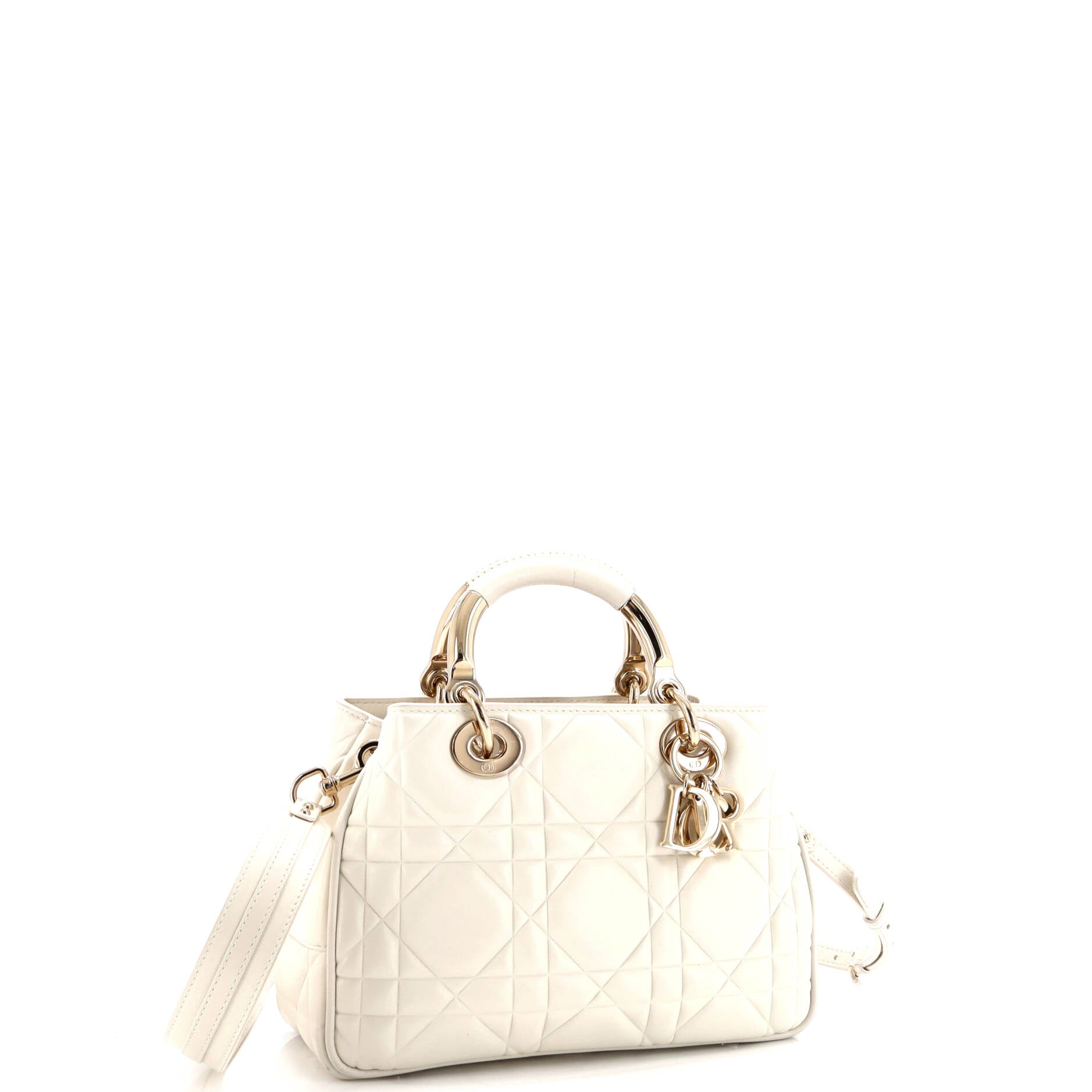 Lady 95.22 Bag Cannage Embossed Leather Small
