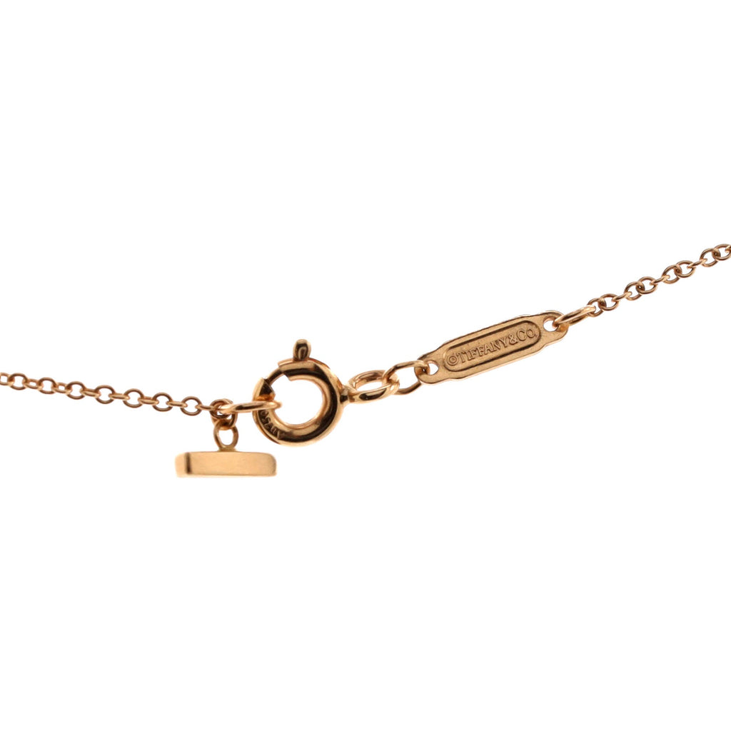 T Smile Pendant Necklace 18K Rose Gold Large