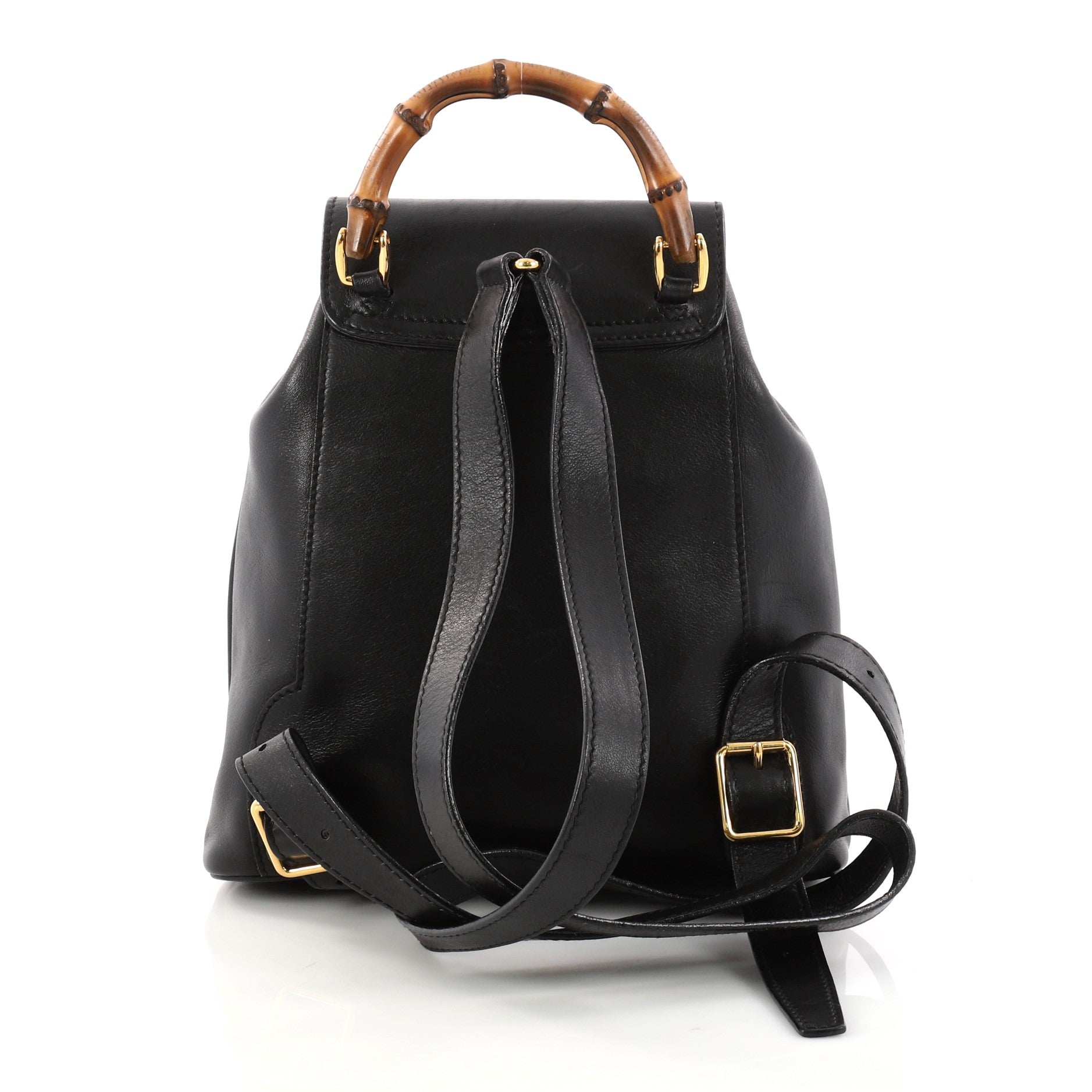 Bamboo Tassel Backpack Leather Mini