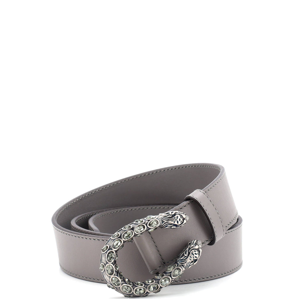 Dionysus Belt Leather with Crystal Embellished Metal Medium 85