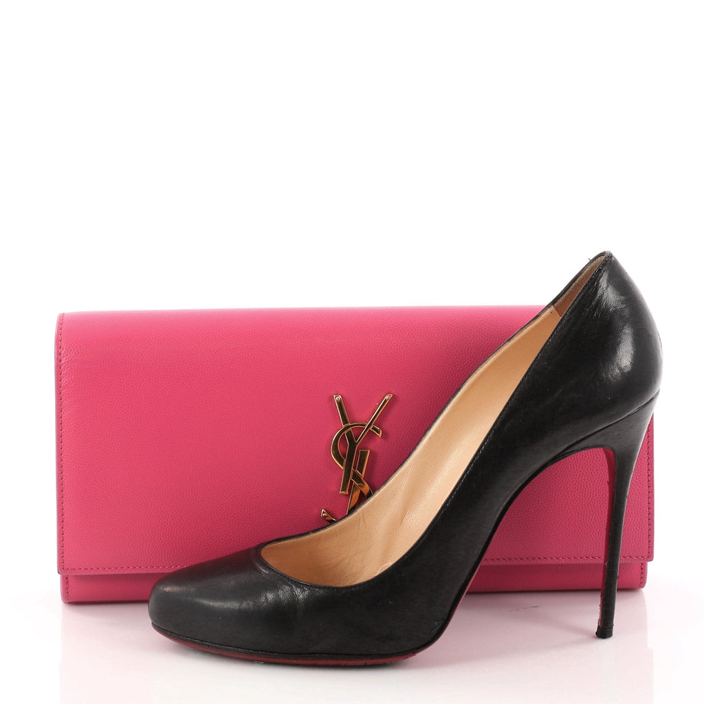 Classic Monogram Clutch Leather Long