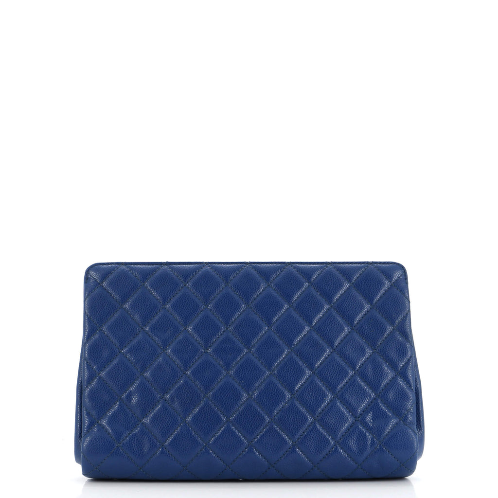 Timeless CC Clutch Quilted Caviar Large