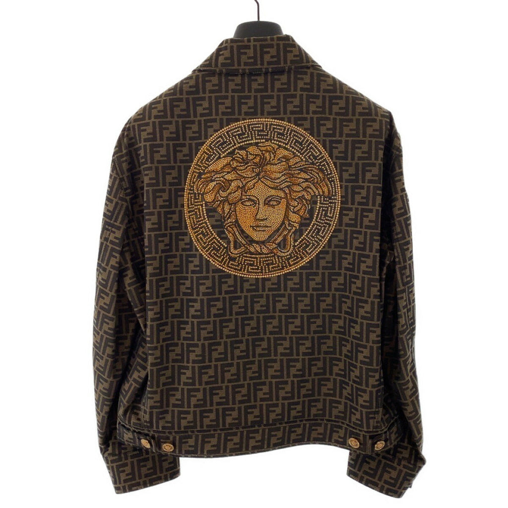 Fendi Polyester/Cotton Fendace Jacquard Blazer Jacket