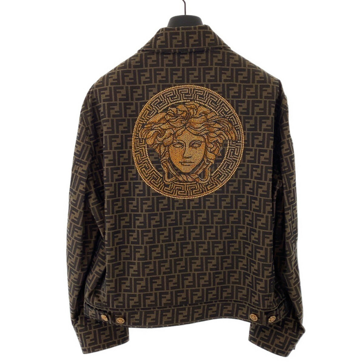 Fendi Polyester/Cotton Fendace Jacquard Blazer Jacket