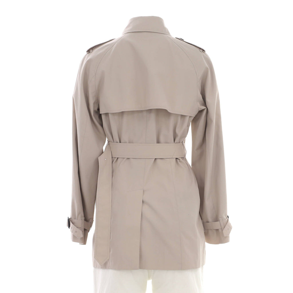 Women's Double Breasted Belted Mid-Length Trench Coat Cotton