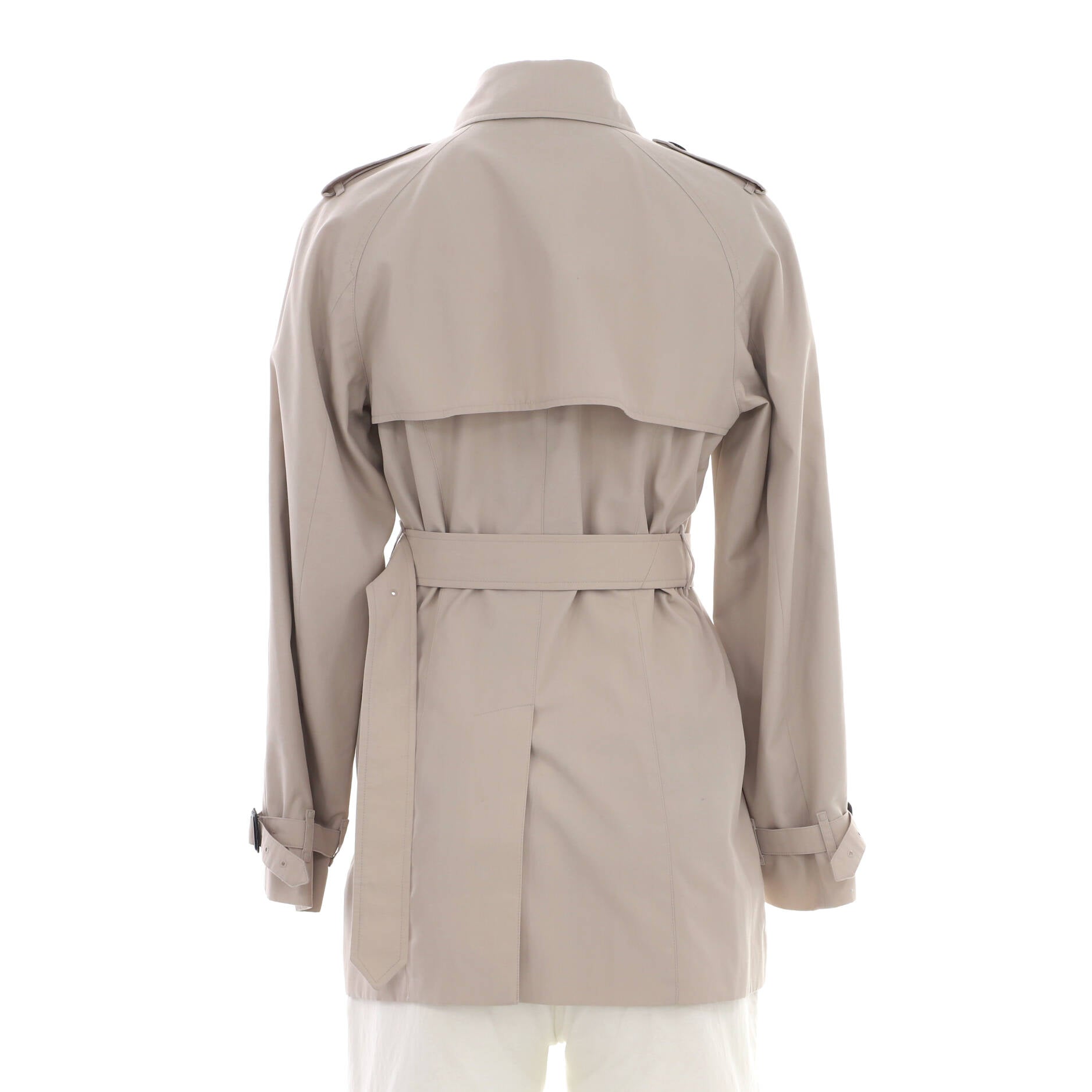 Women's Double Breasted Belted Mid-Length Trench Coat Cotton