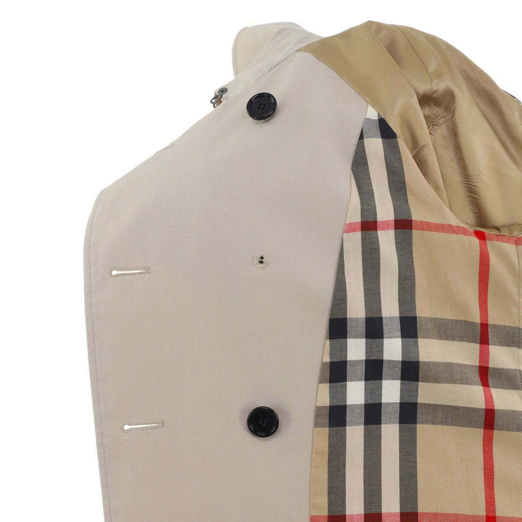 Women's Double Breasted Belted Mid-Length Trench Coat Cotton