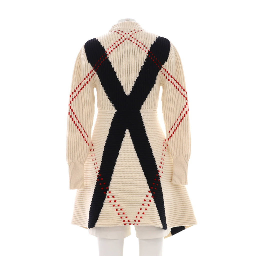 Women's Argyle Intarsia Sweater Dress Wool and Cashmere Blend